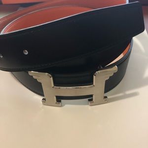 Hermès men’s reversible H belt